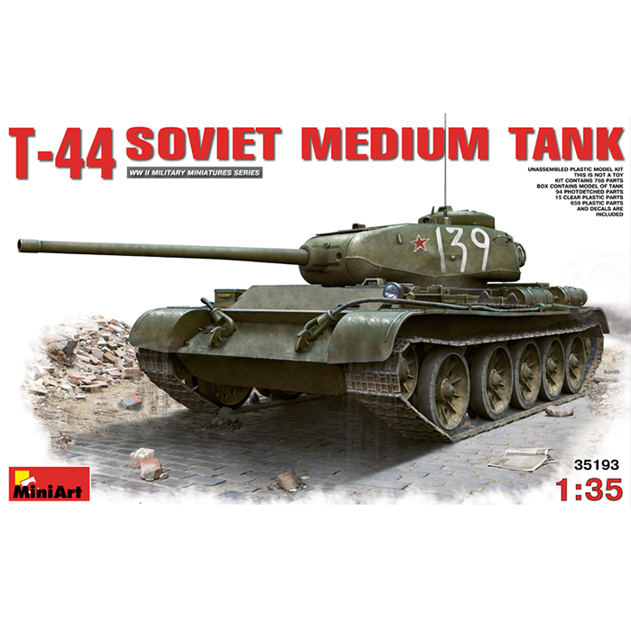 Miniart 1/35 Maket Soviet Medium Tank T-44 with Interior
